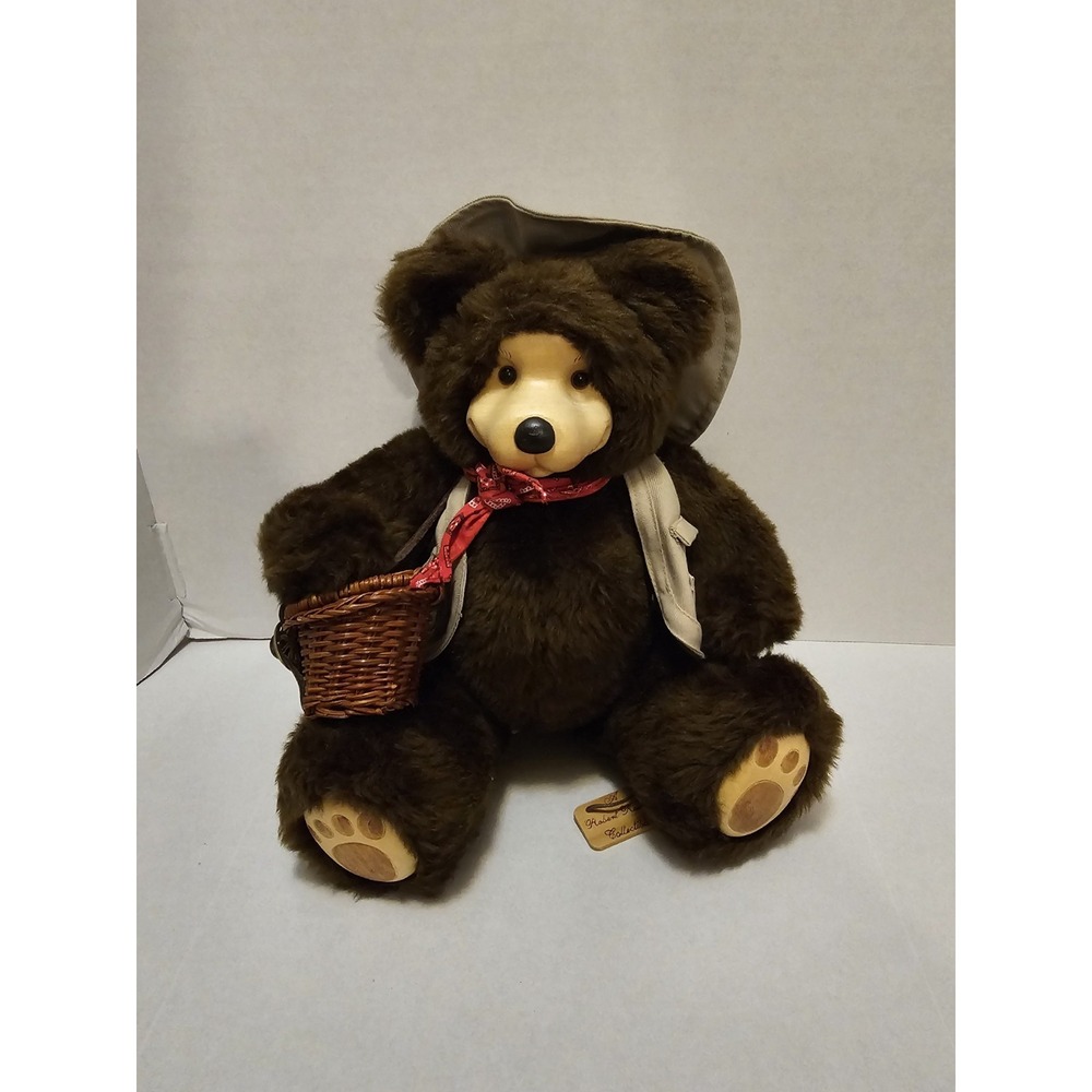 Robert Raikes Bear Brownie #864/1000 Wooden‎ Face Limited Edition Collectible
